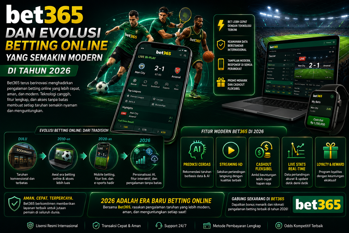Bet365 dan Evolusi Betting Online yang Semakin Modern di Tahun 2026
