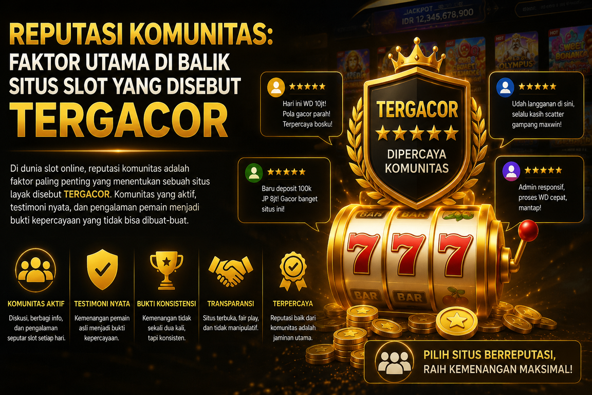 Reputasi Komunitas: Faktor Utama di Balik Situs Slot yang Disebut Tergacor